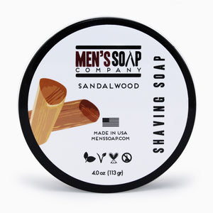 Shaving Soap in Bowl with Lid, 4.0 oz - Sandalwood